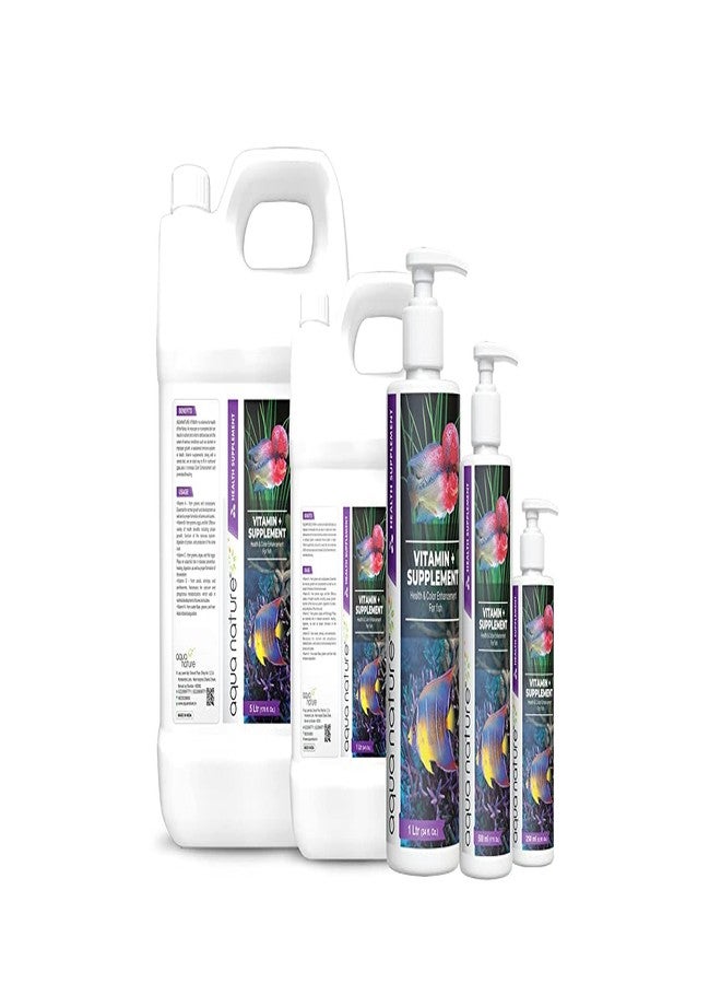 الطبيعة المائية مكمل غذائي AquaNature® Vitamin+ لتعزيز صحة ولون أسماك المياه العذبة والمالحة (120 مل) - Image 3